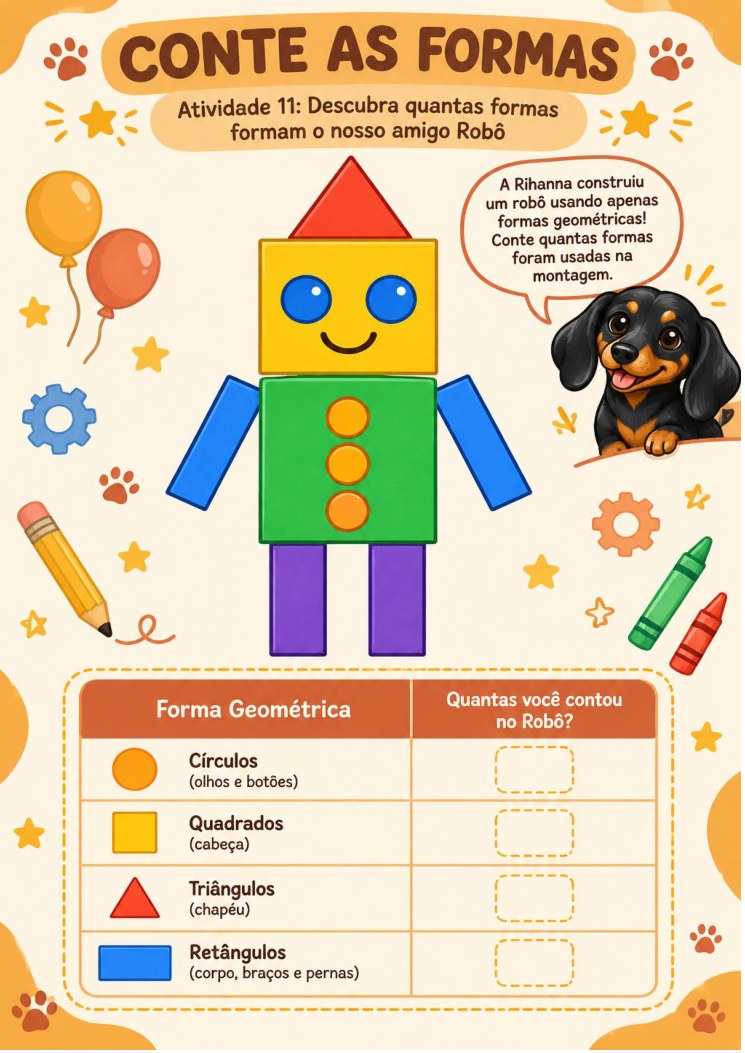 Página original do e-book: Conte as formas